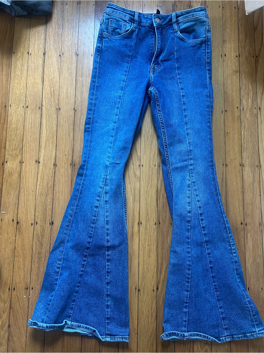 Divided Blue Flared Wide-Leg Jeans